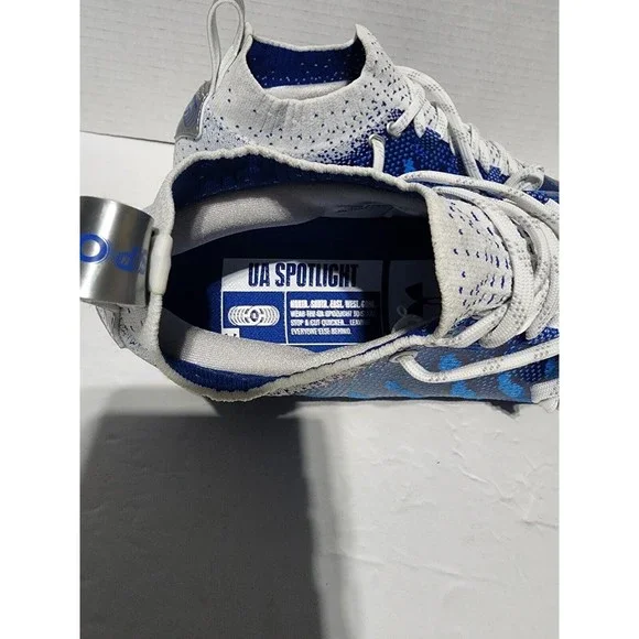 New Under Armour Spotlight Lux MC Blue Football Cleats 3022654-400 Mens Size 8.5 - Picture 8 of 9